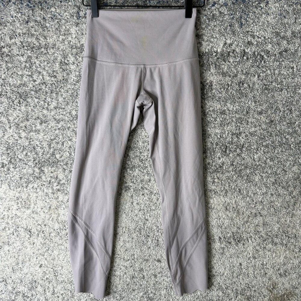 Lululemon Leggings Womens Gray‎ High Rise 7/8 Length Yoga Pants Stretch Athletic